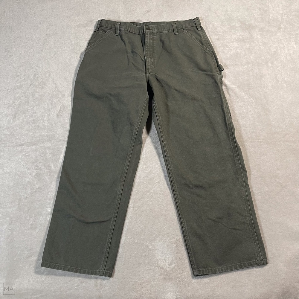 Carhartt Men's Pants‎ Carpenter Canvas Straight Leg Utility Casual  38x30 Gray